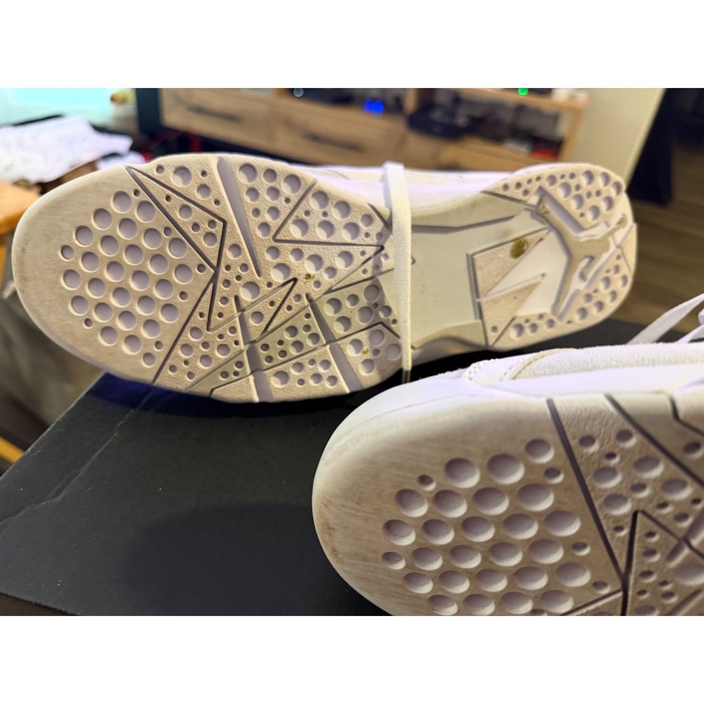 Air Jordan 7 Retro Pure Platinum White Metallic Silver 304775-120 Mens Sneakers - Picture 6 of 14